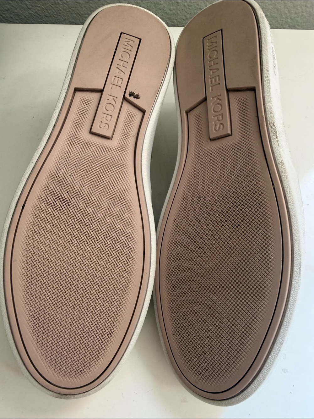 Michael Kors Keaton Metallic Beige Slip-On Sneakers size 8.5 - Picture 7 of 8